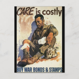 Carte Postale Les soins sont coûteux Guerre mondiale 2