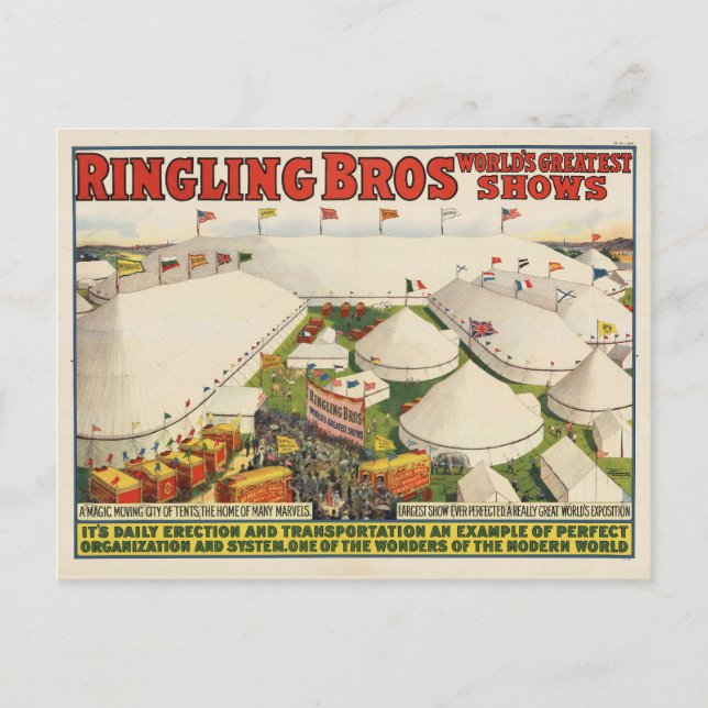 Carte Postale Les Sonneries. Cirque (Devant)