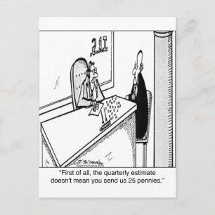 Carte Postale Les Taxes Trimestrielles Ne Signifient Pas 25 ¢
