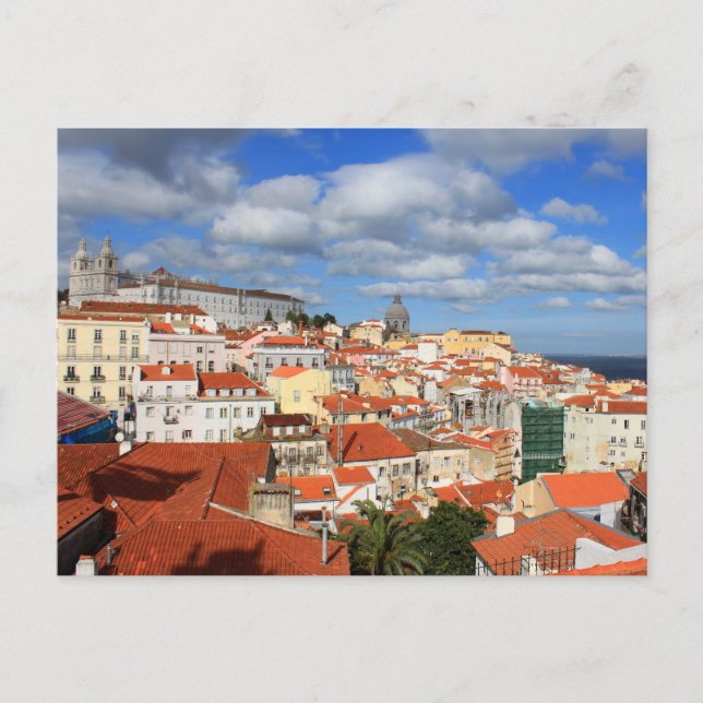 Carte Postale Les toits d'Alfama Lisbonne (Devant)