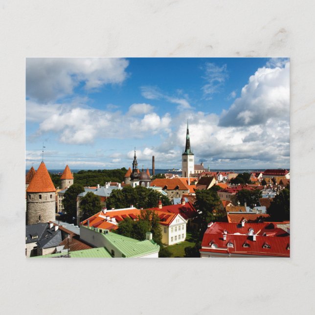 Carte Postale Les toits de Tallinn (Devant)