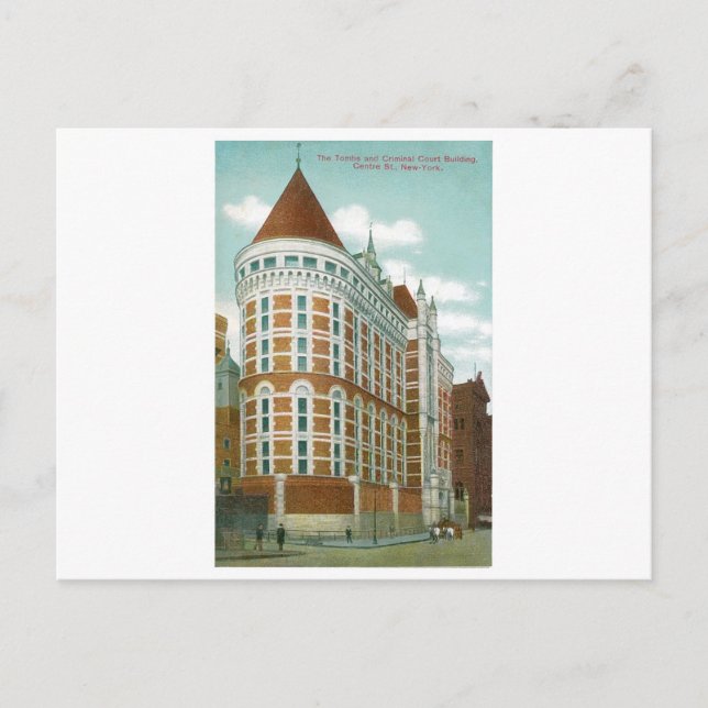 Carte Postale Les tombeaux et le bâtiment de la Cour pénale, New (Devant)