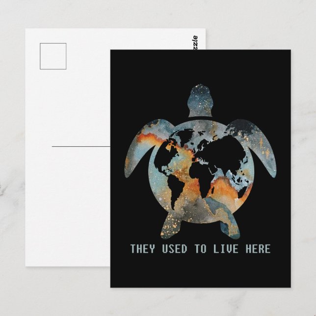 Carte Postale Les Tortues Qu'Ils Vivaient Ici Les Amateurs De To (Devant / Derrière)