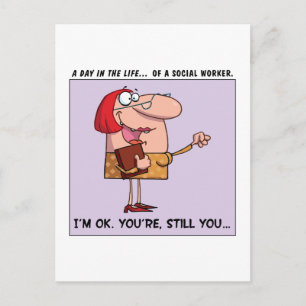 Carte Postale Les travailleurs sociaux sont pour moi un bon poin