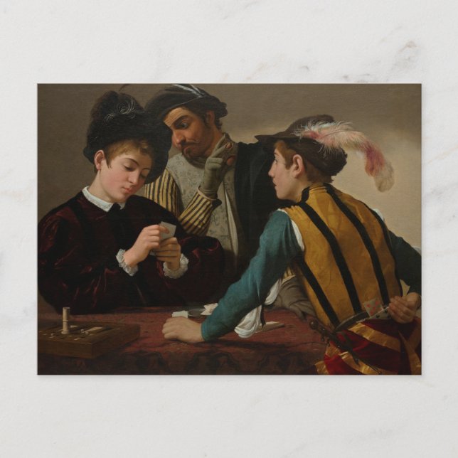 Carte Postale Les Tricheurs de Caravage (Devant)
