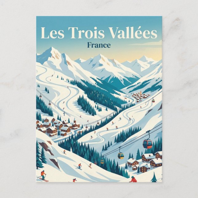 Carte Postale Les Trois Vallées France (Devant)