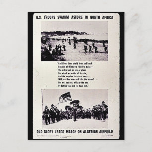 Carte Postale Les Troupes Américaines Tournent Vers La Côte En A