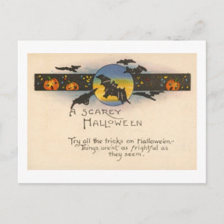 Carte Postale Les Trucs d'Halloween Vintage