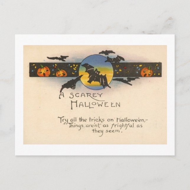 Carte Postale Les Trucs d'Halloween Vintage (Devant)