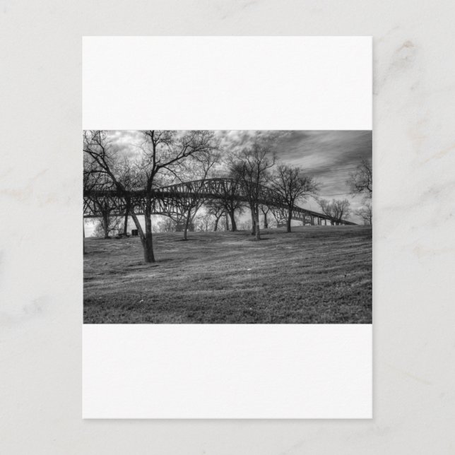 Carte Postale Les USA, pont sur le Port Arthur, TX. Noir et (Devant)