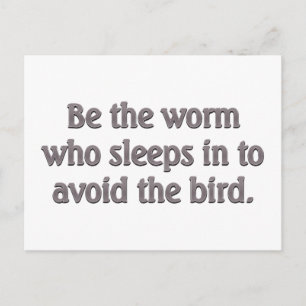 Carte Postale Les vers ont la pire chance