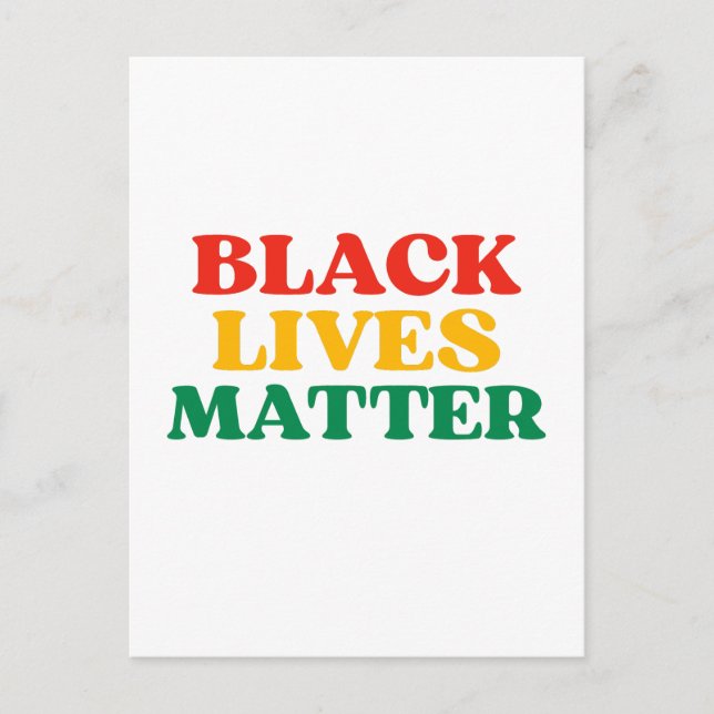 Carte Postale Les vies noires comptent (Devant)