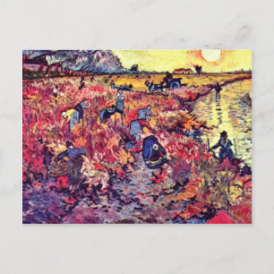 Carte Postale Les Vignes Rouges De Vincent Van Gogh