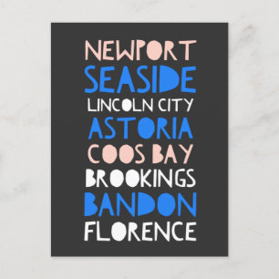 Carte Postale Les villes côtières de l'Oregon