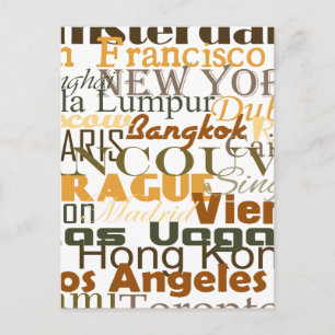 Carte Postale Les Villes Du Monde Entier