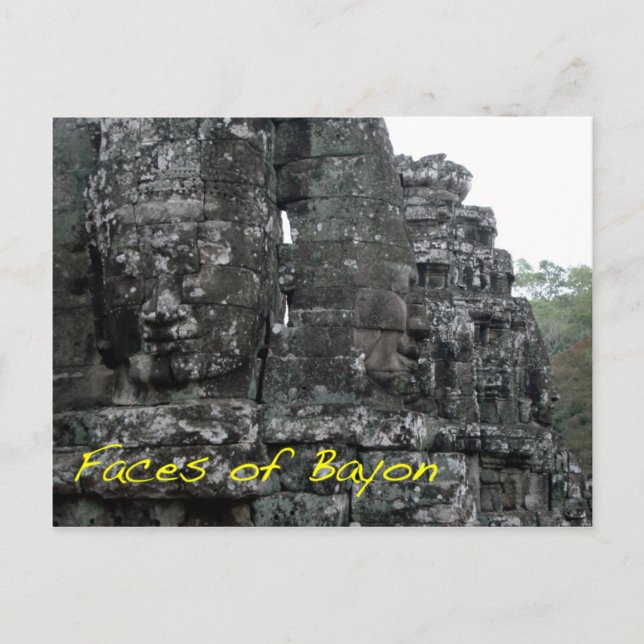 Carte Postale Les visages de Bayon (Devant)