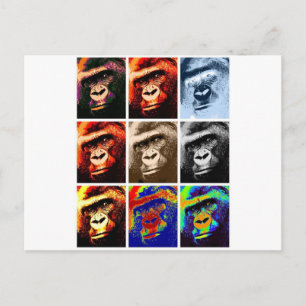 Carte Postale Les visages de Gorilla