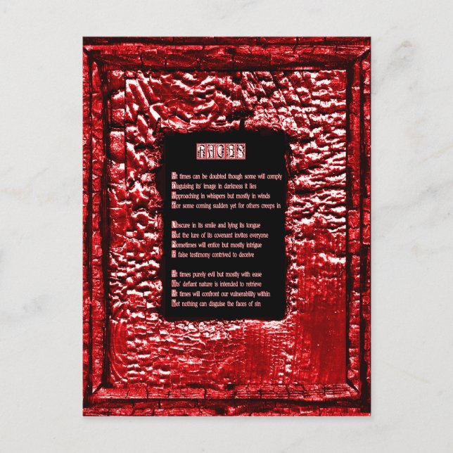 Carte Postale Les visages du péché (Devant)