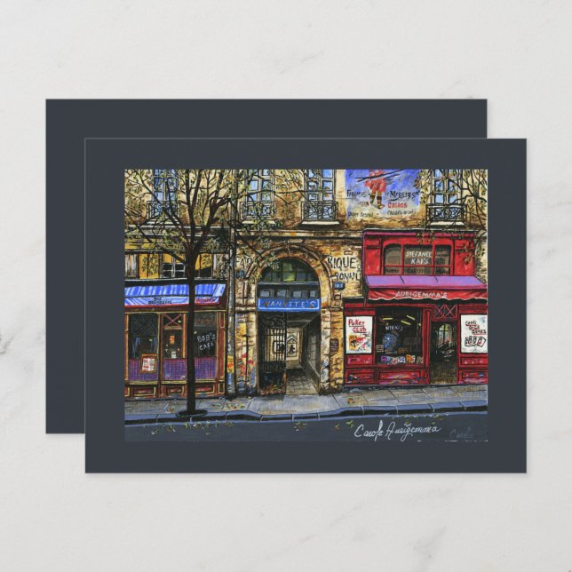 Carte Postale Les vitrines à Paris Imprimantes miniatures (Devant / Derrière)