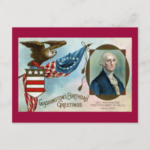 Carte Postale Les voeux d'anniversaire de Washington