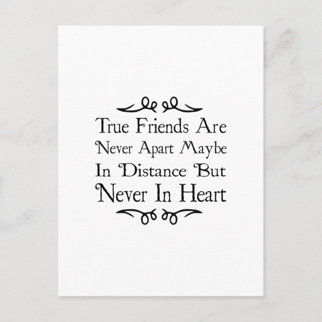 Carte Postale Les Vrais Amis Ne Sont Jamais Disparus (Devant)