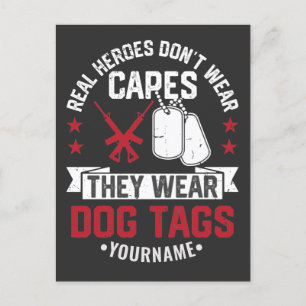 Carte Postale Les vrais héros ne portent pas de capes mais des p