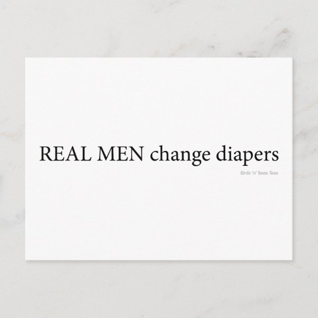 Carte Postale Les vrais hommes changent de diaphragmes (Devant)