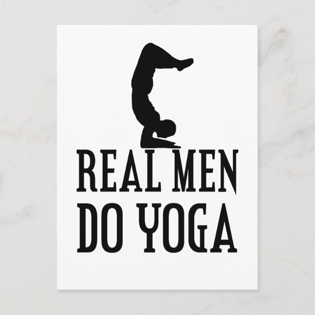 Carte Postale Les vrais hommes font du yoga (Devant)