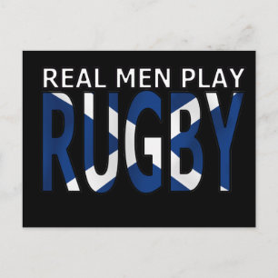 Carte Postale Les vrais hommes jouent au rugby Ecosse