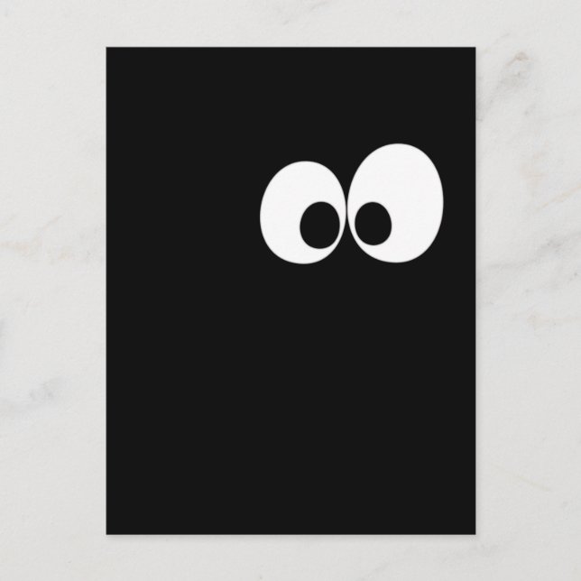 Carte Postale Les yeux dans l'obscurité (Devant)