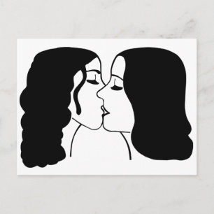 Carte Postale Lesbian Kiss