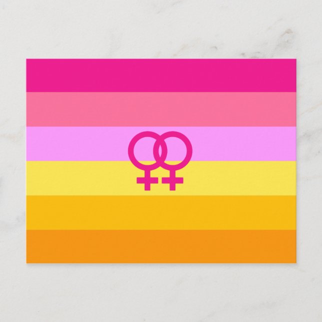 Carte Postale Lesbienne Dawn Pride Femmes qui aiment les femmes (Devant)