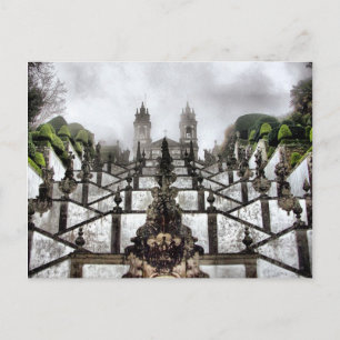 Carte Postale L'escalier baroque de Bom Jesus à Braga