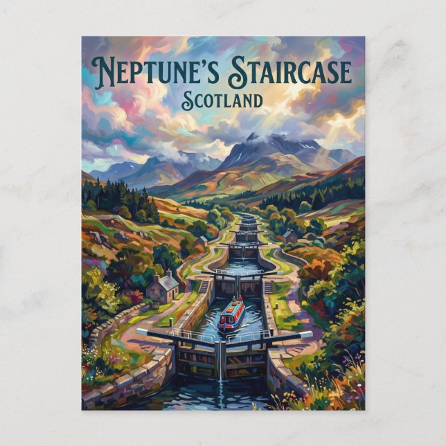 Carte Postale L'escalier de Neptune Écosse (Devant)