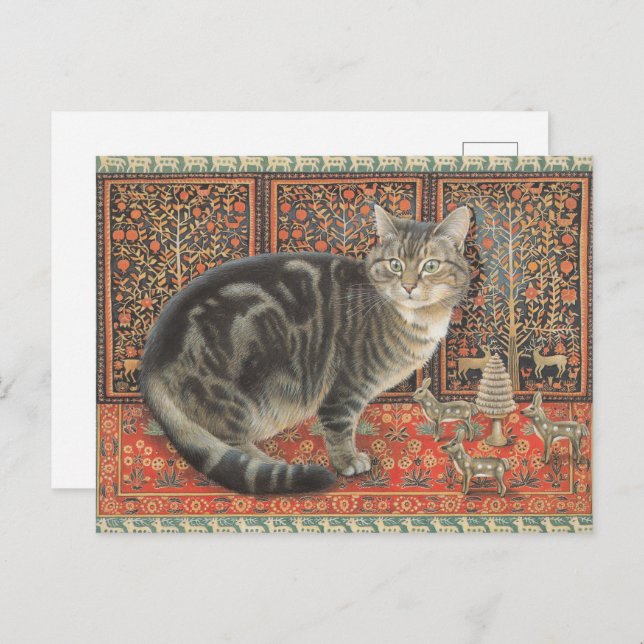 CARTE POSTALE LESLEY ANNE IVORYS CHRISTMAS CAT POSTCARD (Devant / Derrière)