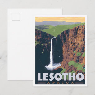 Carte Postale Lesotho Afrique Voyage Vintage