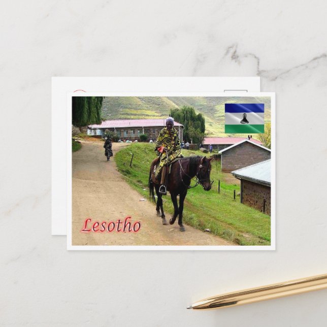 Carte Postale Lesotho - Basotho - (Devant/Arrière en situation)