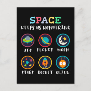 Carte Postale L'espace nous fait nous poser des questions