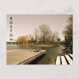 Carte Postale L'Esplanade de la rivière Charles (sépia)