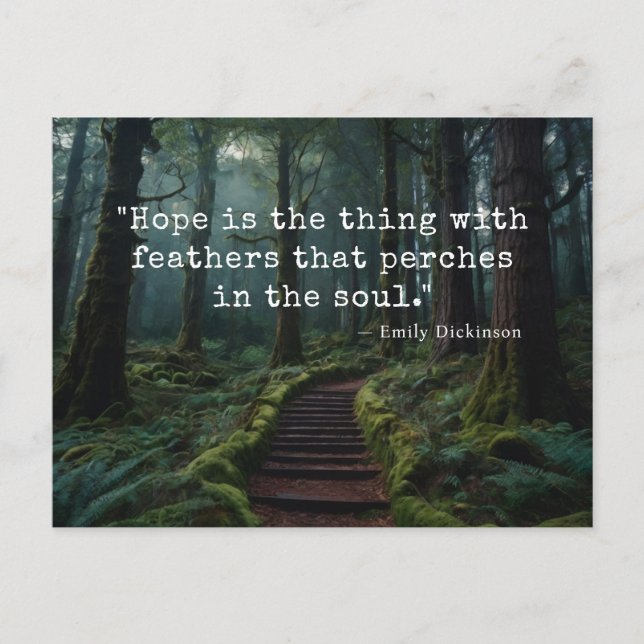 Carte Postale "l'Espoir est la Chose avec des Ailes" Emily D Car (Devant)