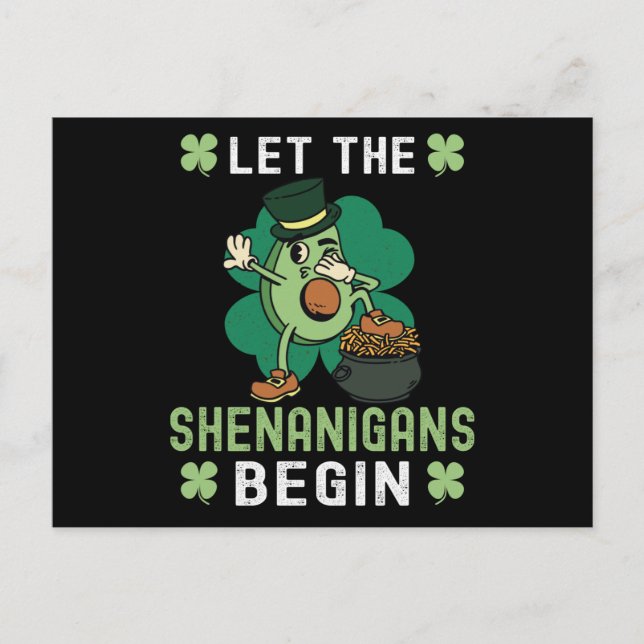 Carte Postale Let The Shenanigans Begin - St Patricks Day (Devant)