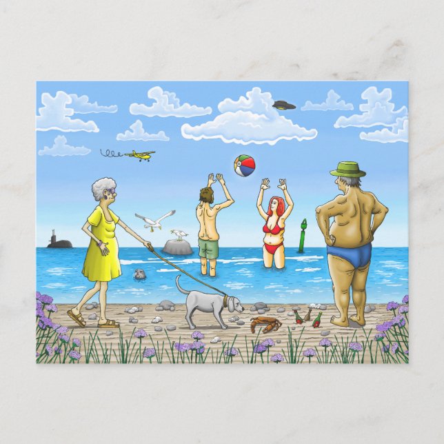 Carte Postale L'été à la plage (Devant)