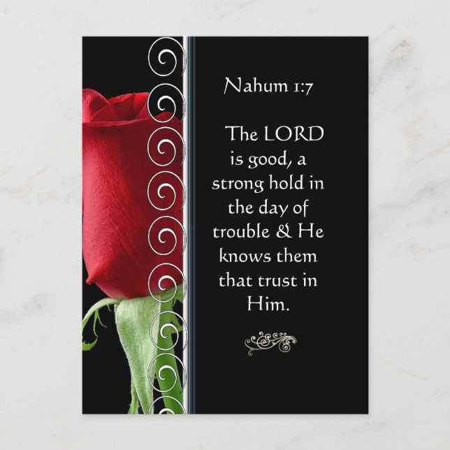 Carte Postale L'Eternel est une bonne tenue en cas de troubles (Devant)