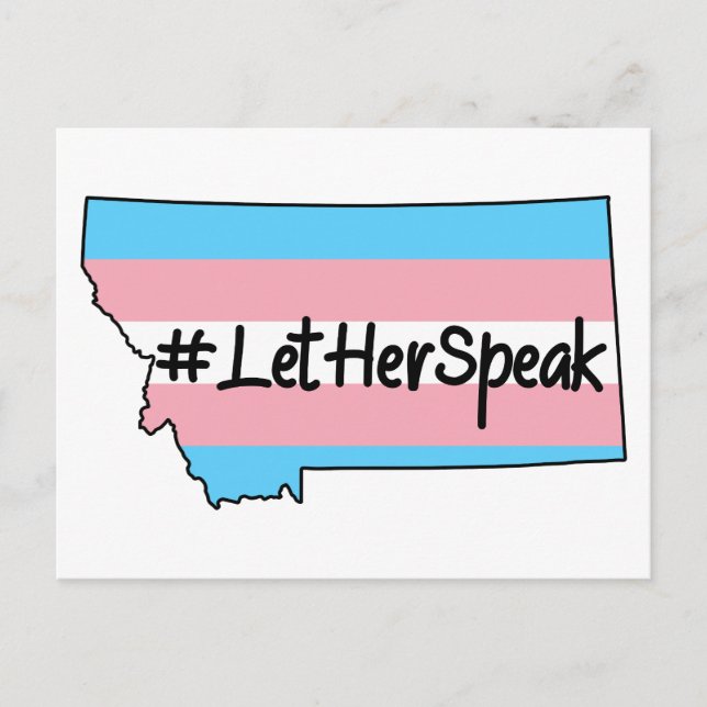 Carte Postale #Let'HerSpeak Zooey Zephyr Montana (Devant)