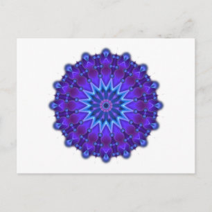 Carte Postale L'étoile Mandala en bleu