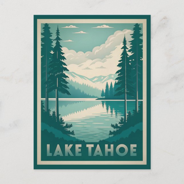 Carte Postale L'étonnant lac Tahoe (Devant)