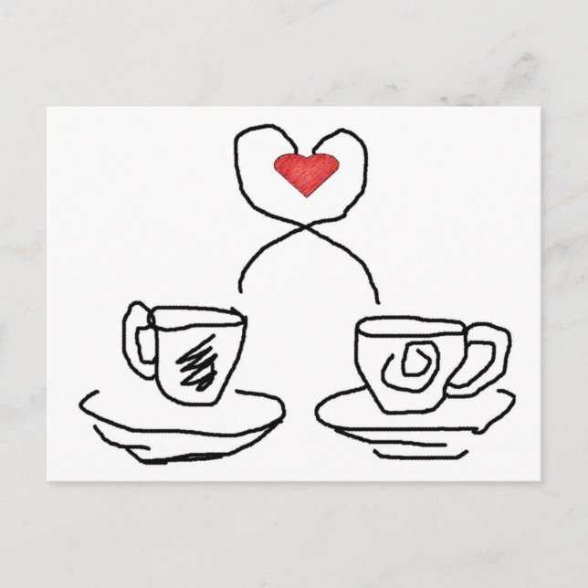 Carte Postale Let's have a cup of.. (Devant)