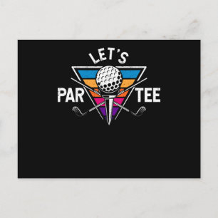 Carte Postale Let's Par Tee Golf Ball Tee Pin Funny Golf Club