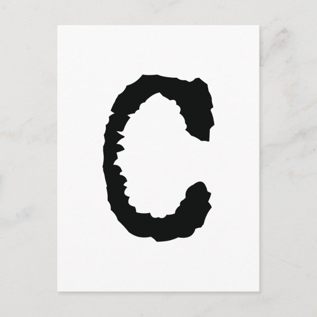 Carte Postale Letter C (Devant)