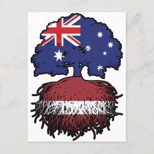 Carte Postale Lettonie Australienne Lettonie Racines d'arbres